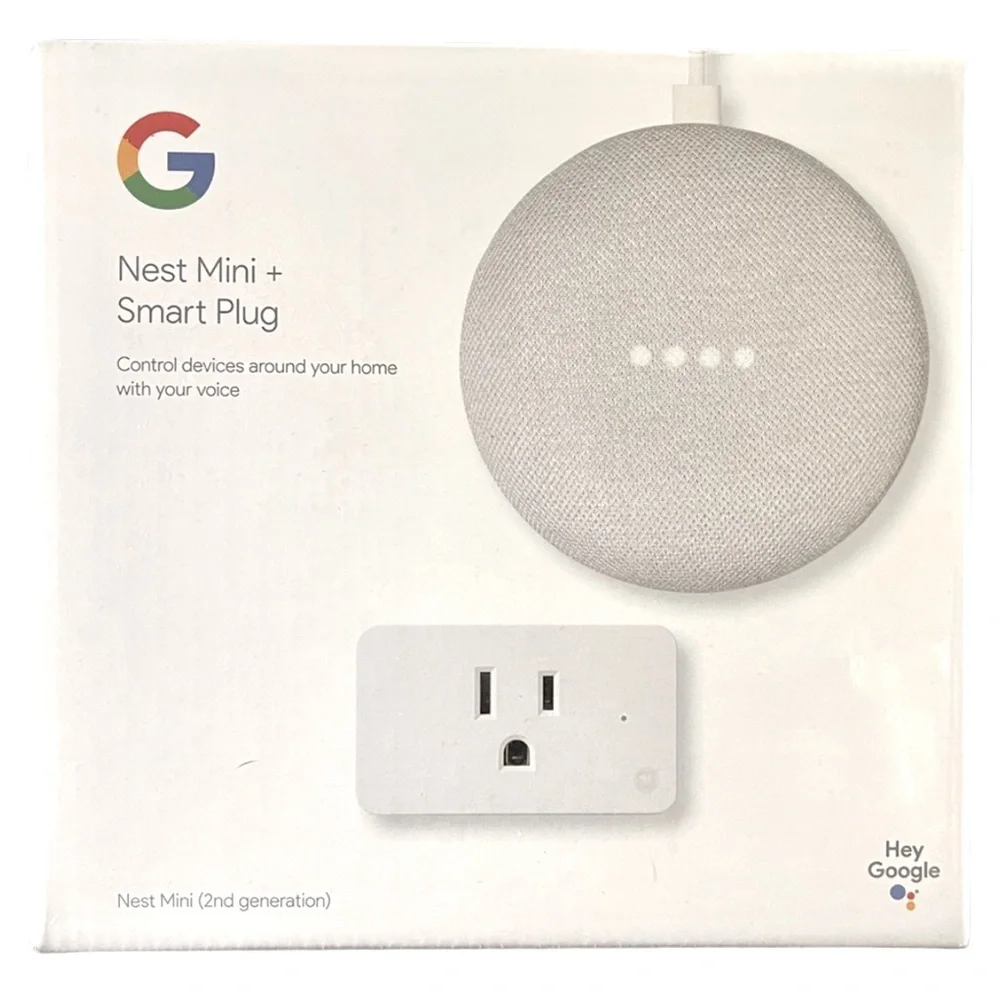Google Nest Mini and GE Smart Plug 2nd Generation bundle